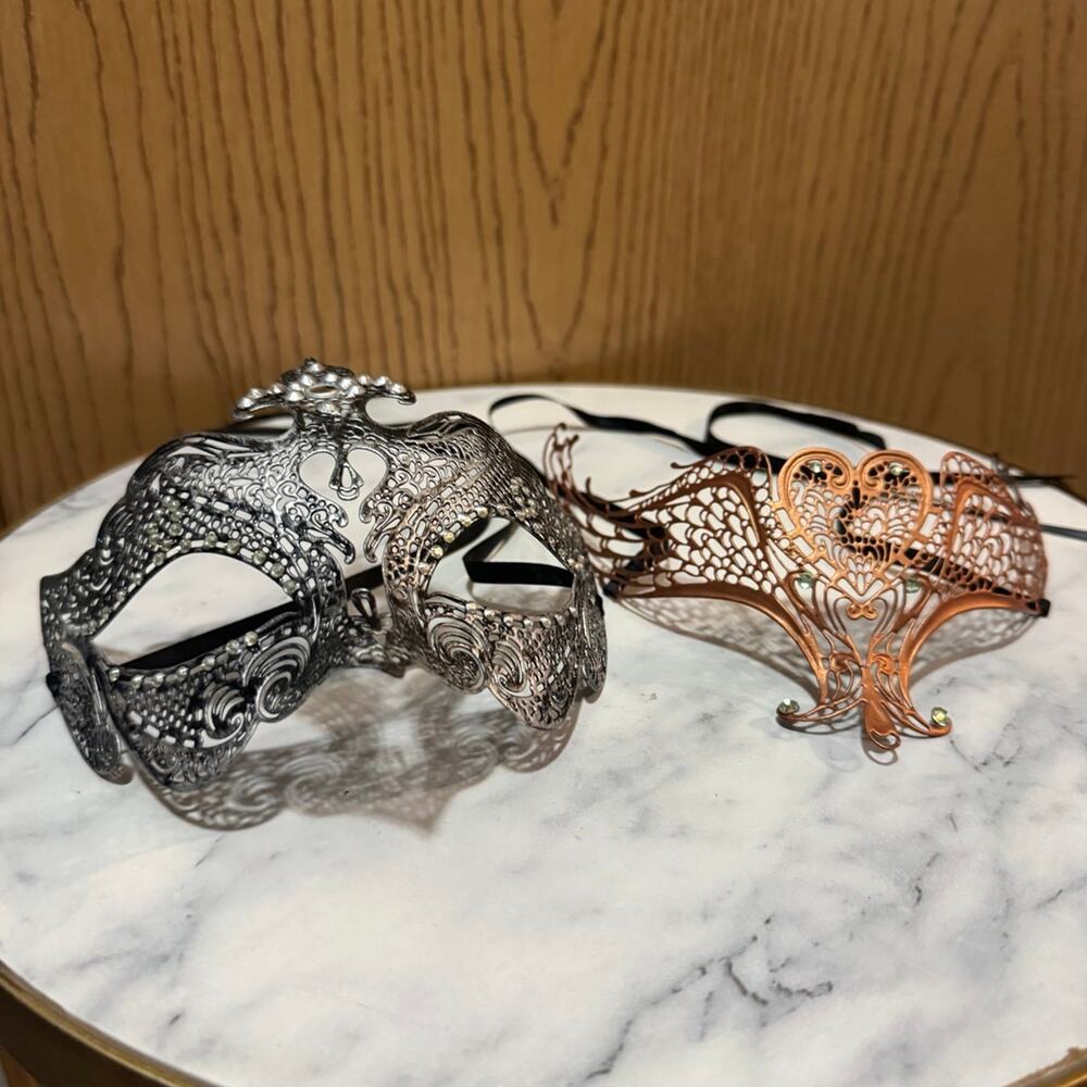 Metal masks set of two